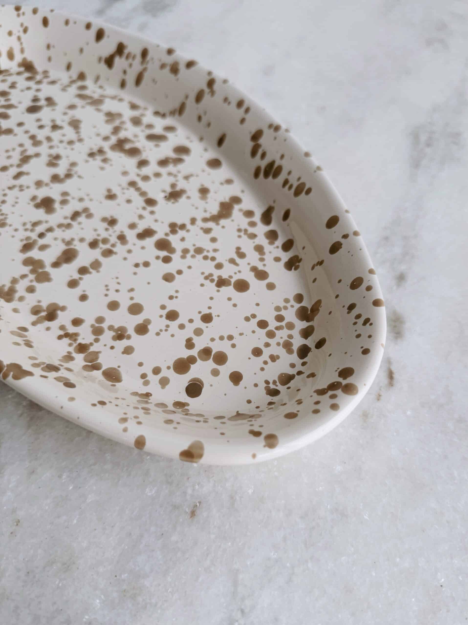 Brown Splatterware Oval Platter - Image 2