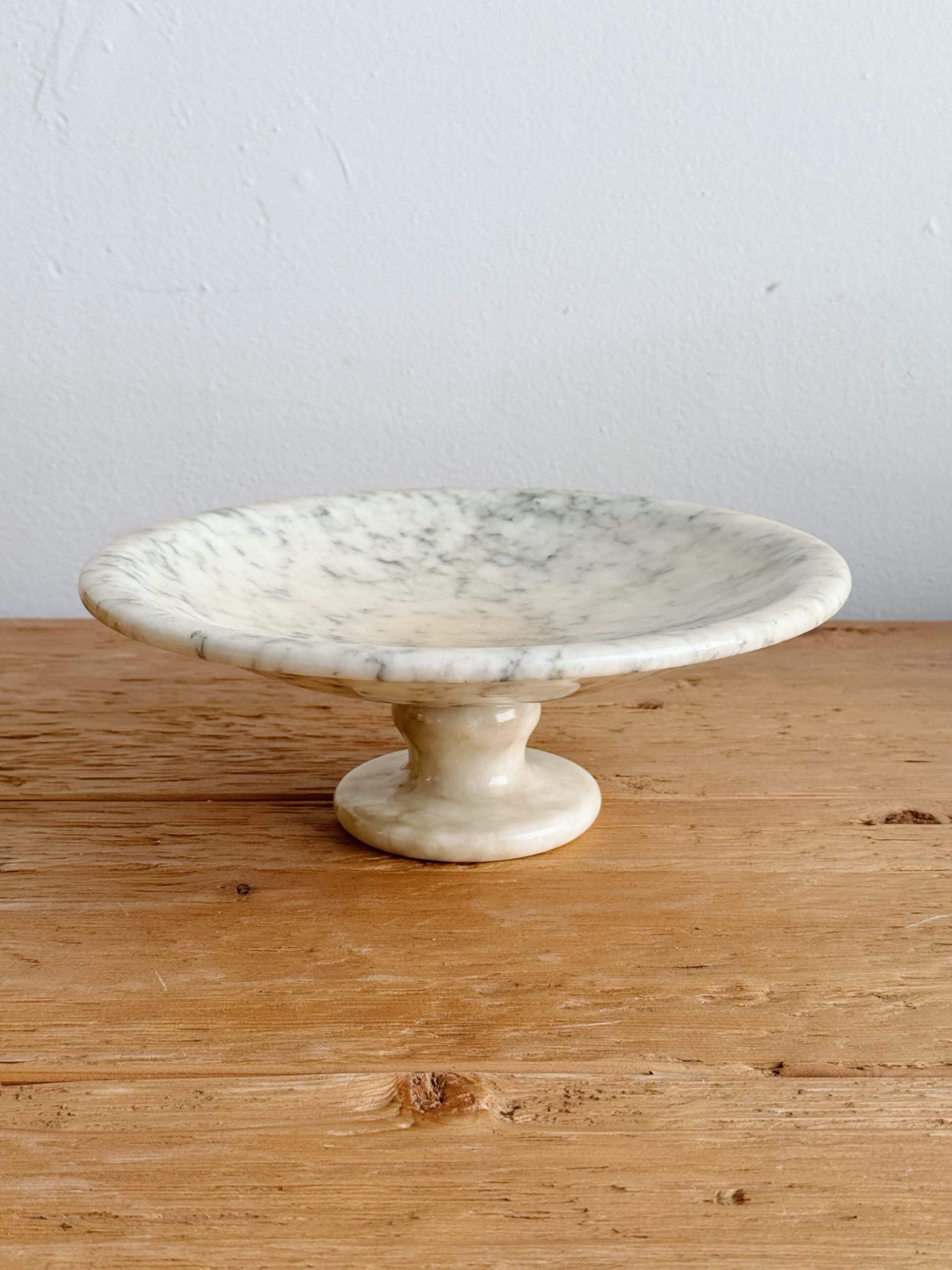 Vintage Medium Marble Pedestal Compote