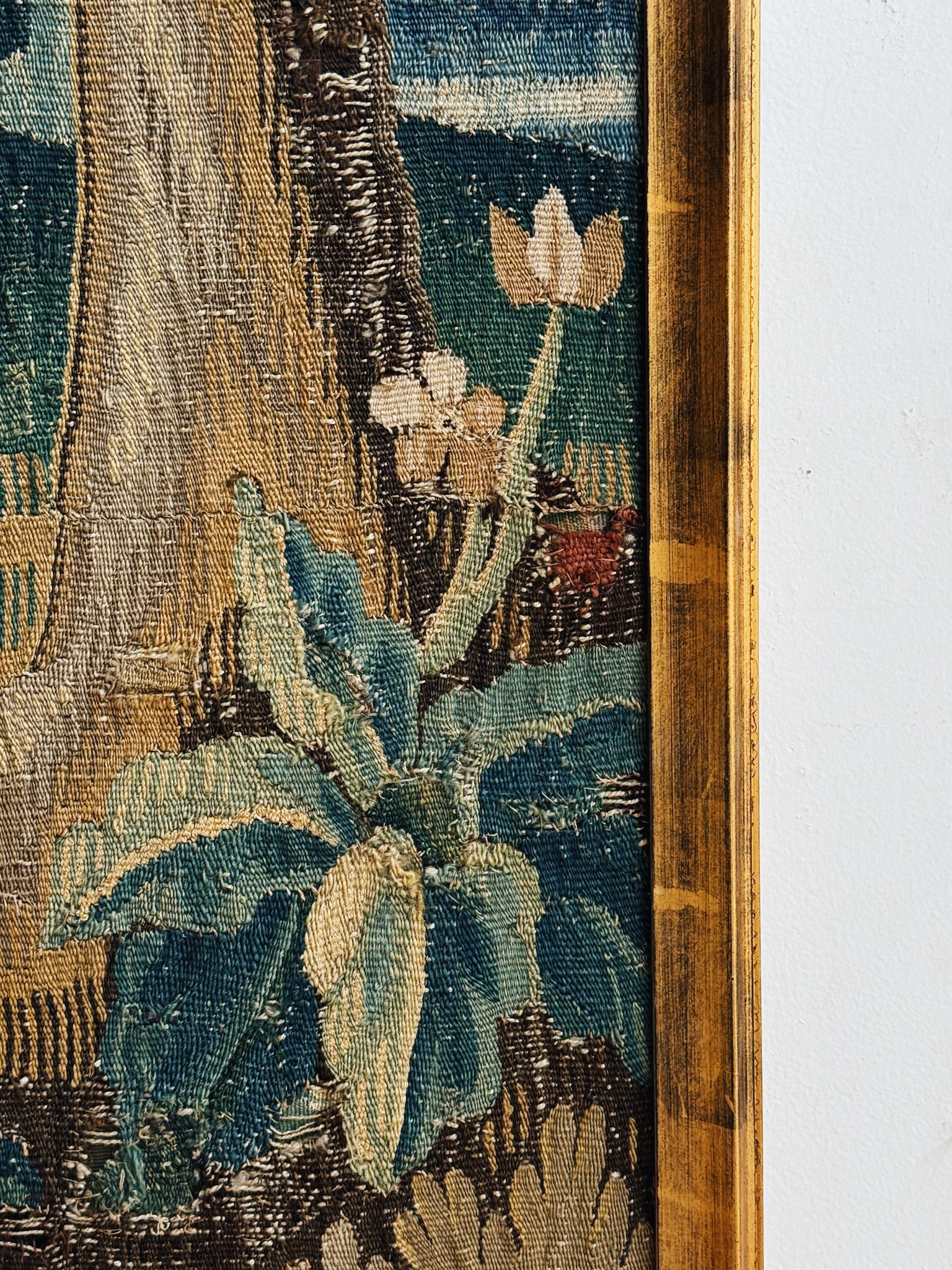 antique french aubusson verdere tapestry