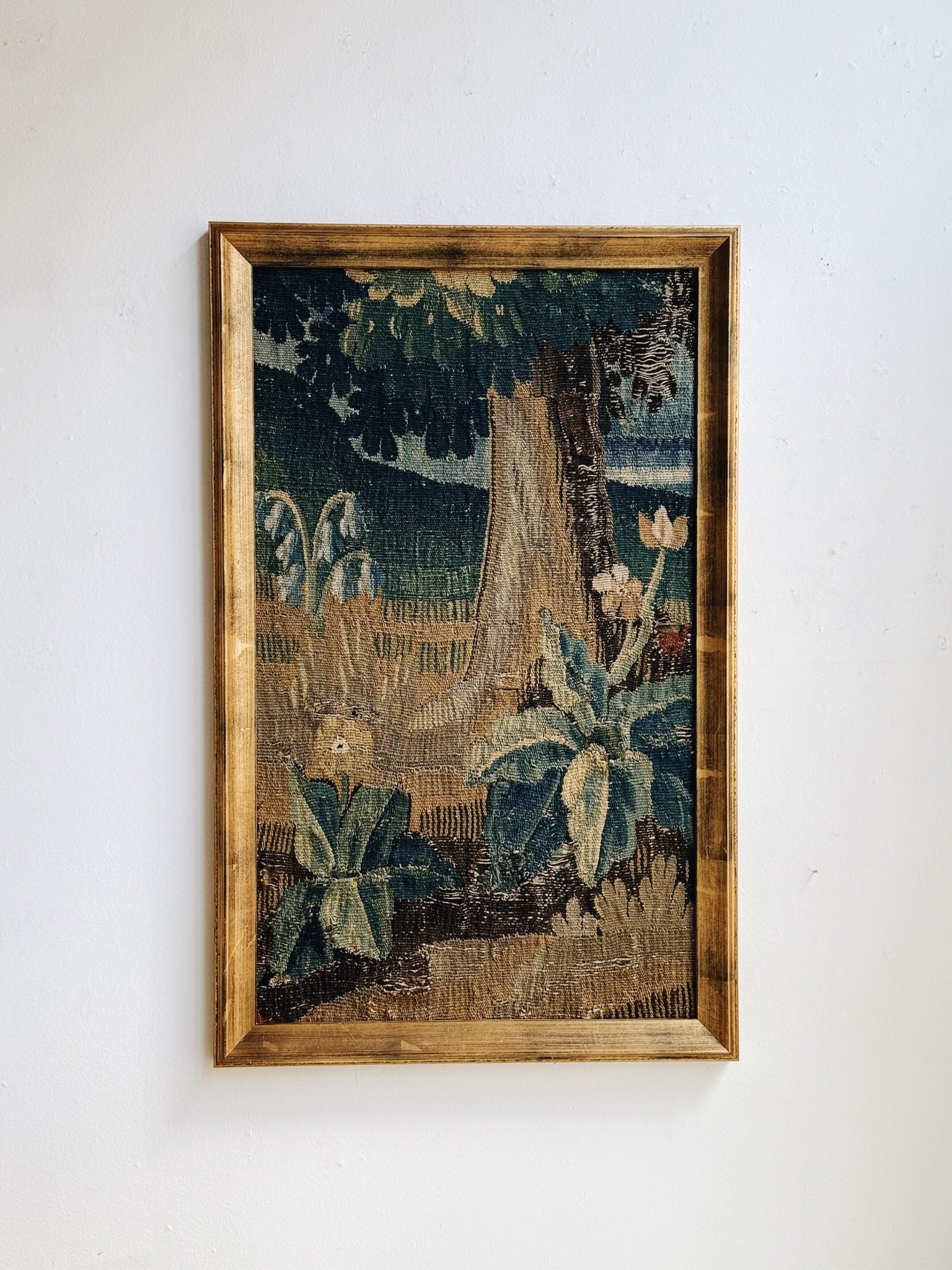 antique french aubusson verdere tapestry