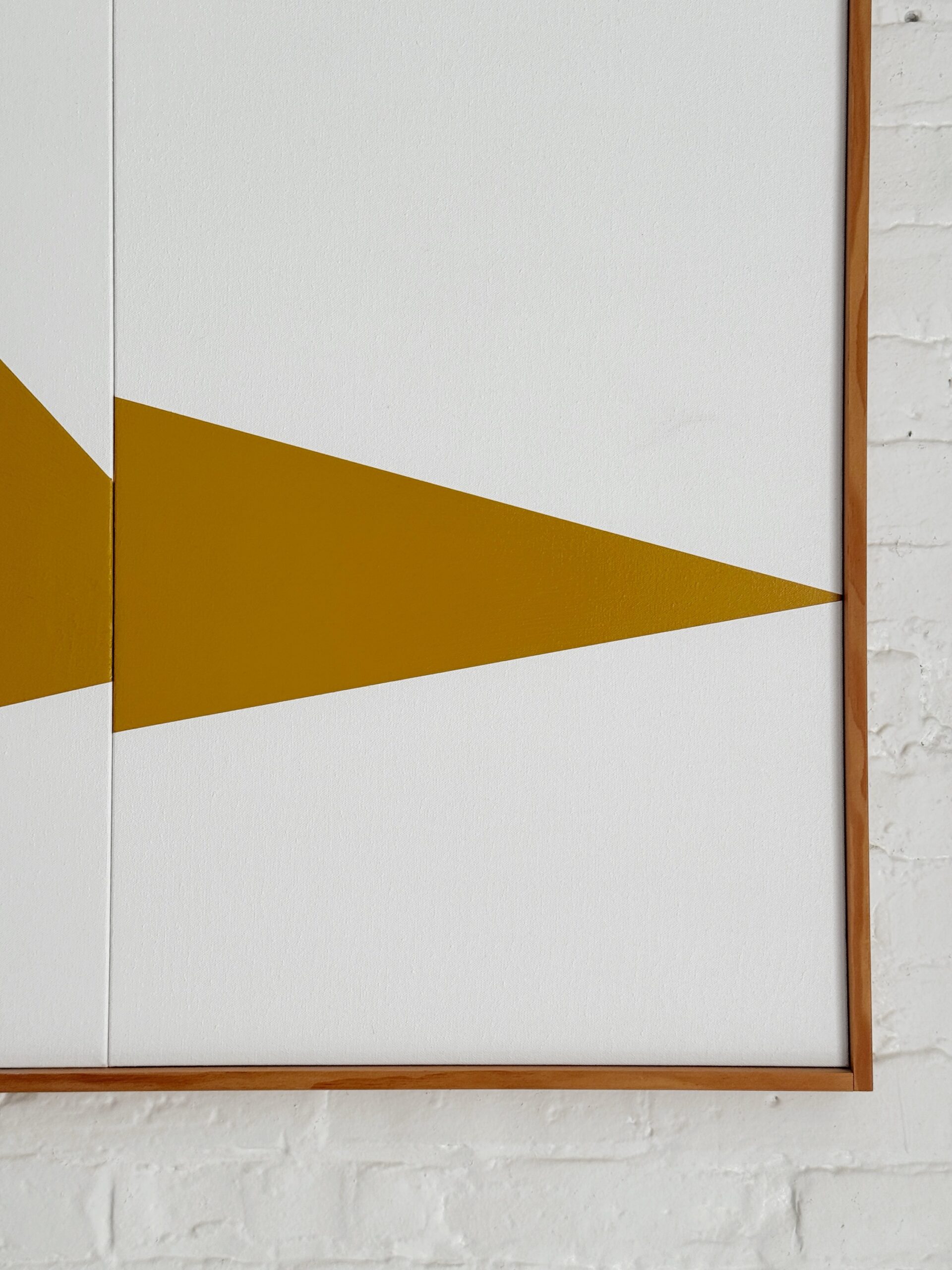 Mustard 'On Point' Original Triptych Painting by Jason Trotter - Image 3