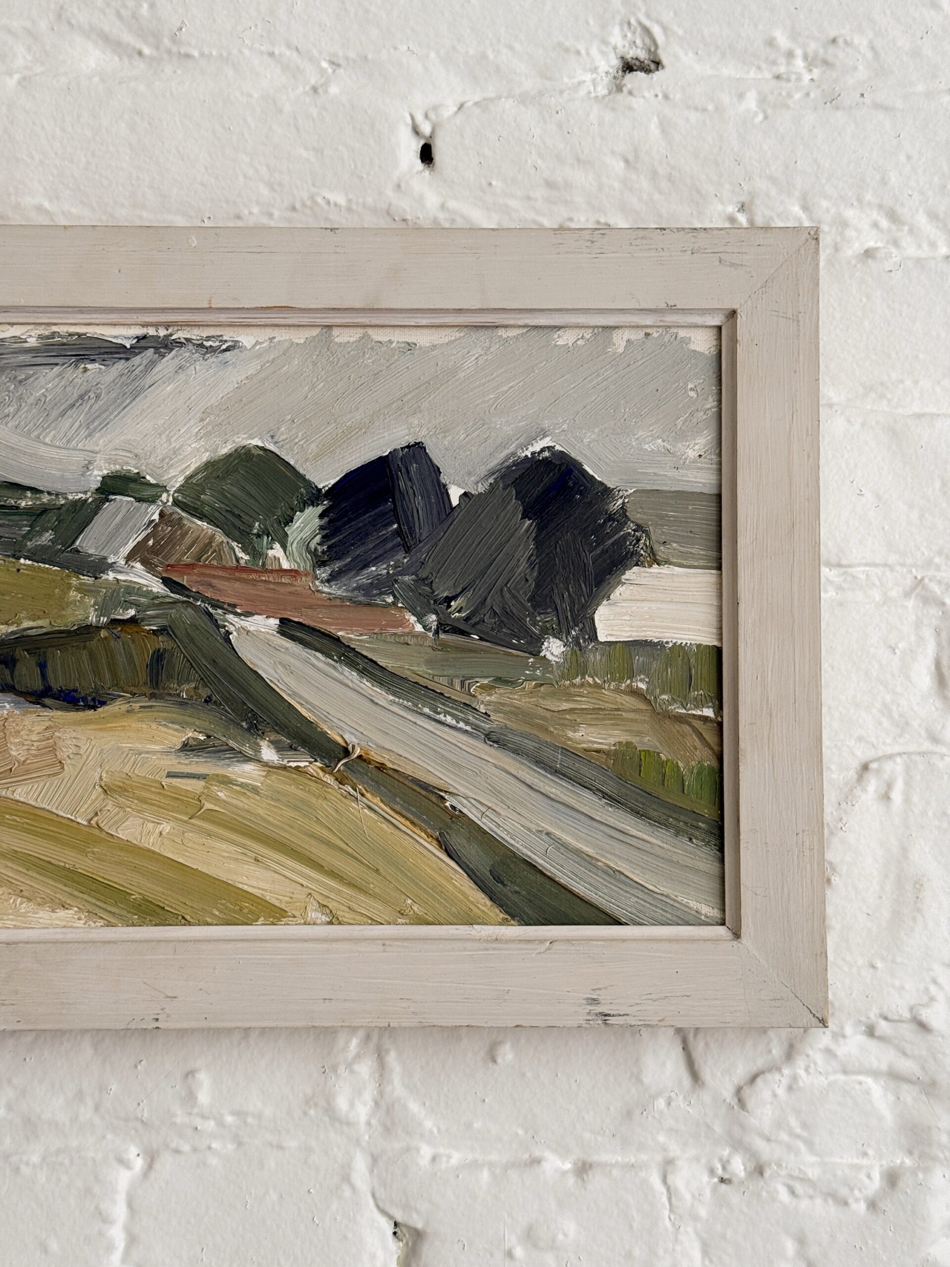 Vintage Swedish Abstract Landscape Oil Painting - Image 2