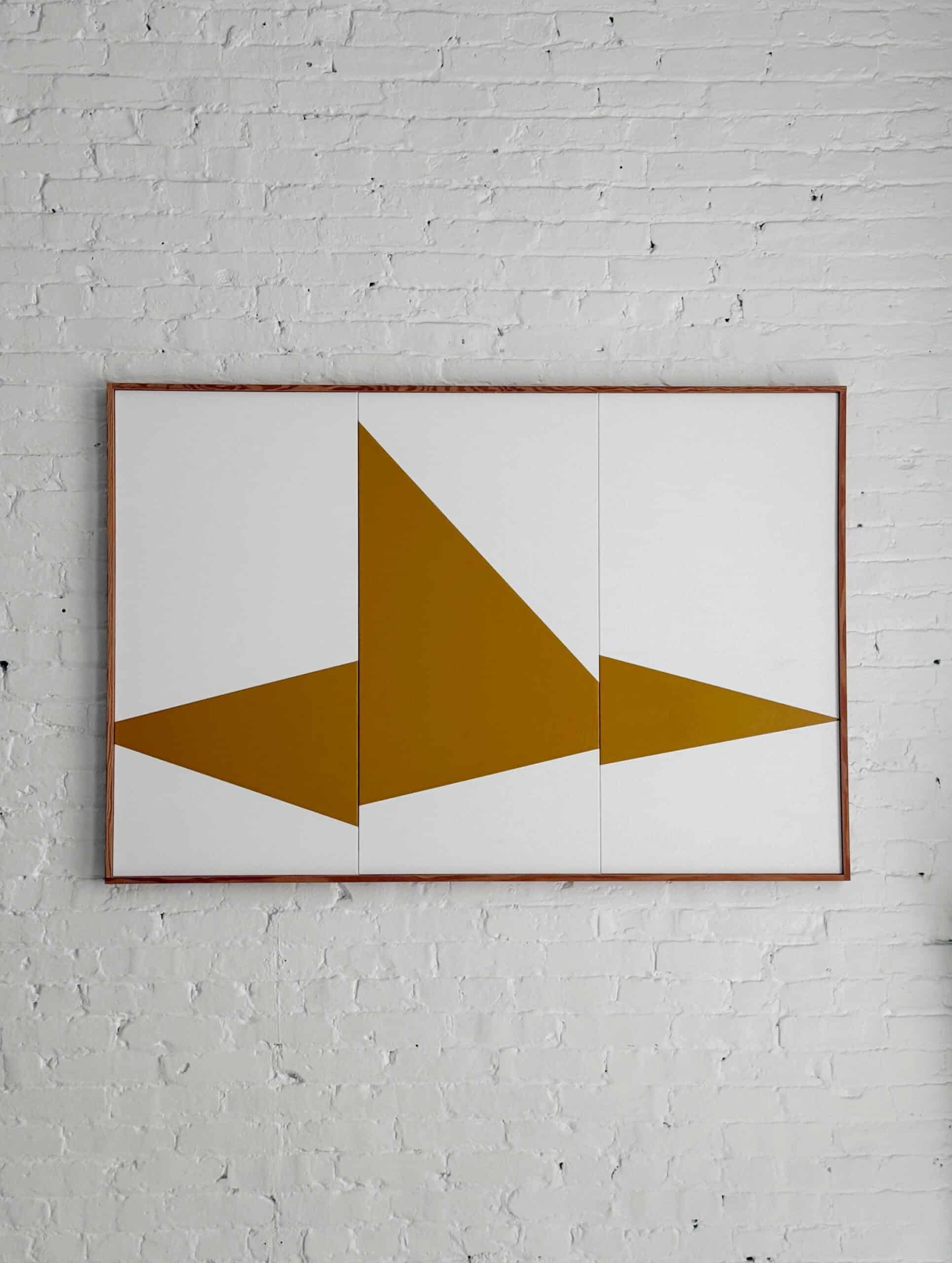 Mustard 'On Point' Original Triptych Painting by Jason Trotter